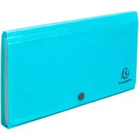 Exacompta Exacompta Fächermappe 14 x 17 cm "Pop'N Co" 7 Fächer, Recycling-PP, cyan – Produktbild 1 von 1