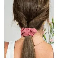 obumi obumi Haargummi - Scrunchie aus Leinen in vielen Farben, Strawberry rose, – Produktbild 1 von 1