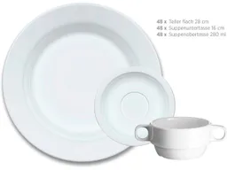 Mäser Mäser Geschirrset 144-tlg. "Marina" Porzellan – Produktbild 1 von 1