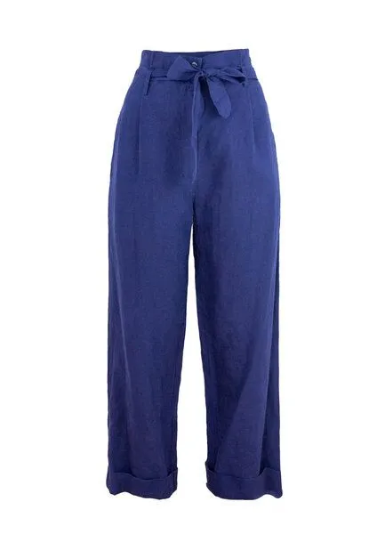 Sophia Schneider-Esleben Sophia Schneider-Esleben Paperbag Gita - Hose aus Bio Baumwolle, Blau, – Produktbild 4 von 4