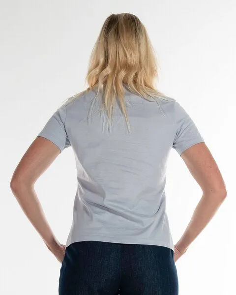 Alma & Lovis Alma & Lovis Royal Jersey Shirt aus feinster Organic Cotton | Single T, Stoneblue (hellblau), – Produktbild 4 von 4