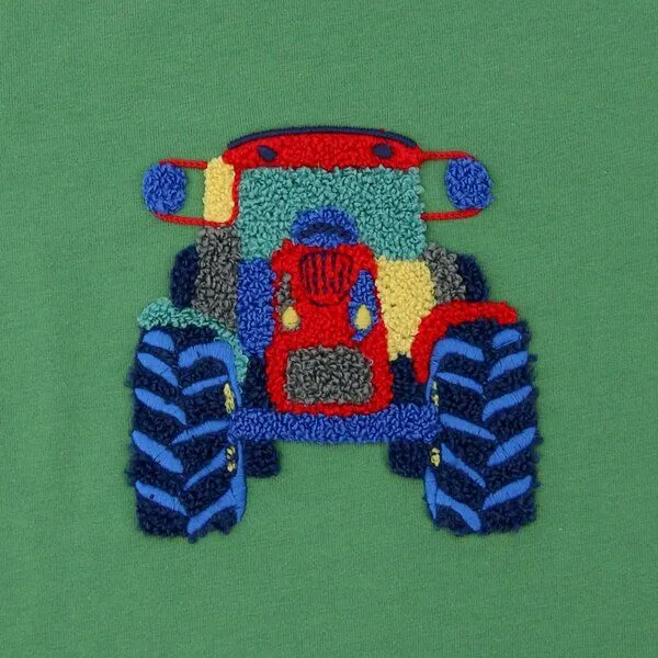 Enfant Terrible Enfant Terrible Shirt, Bouclé traktorstickerei grass, – Produktbild 2 von 4
