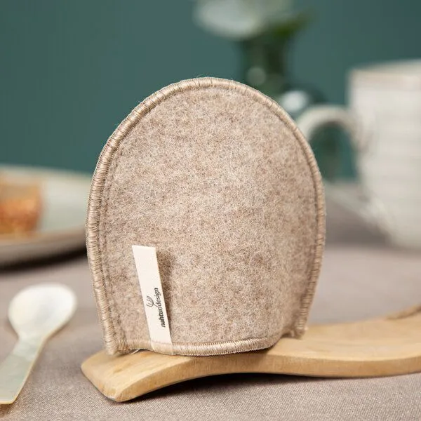 nahtur-design nahtur-design Eierwärmer aus reiner Schurwolle - Flauschloden, Beige, – Produktbild 5 von 5