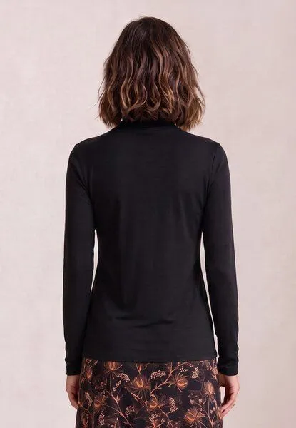 LANA Organic LANA Organic Rollkragenpullover, Modell Anna, Schwarz, – Produktbild 4 von 4