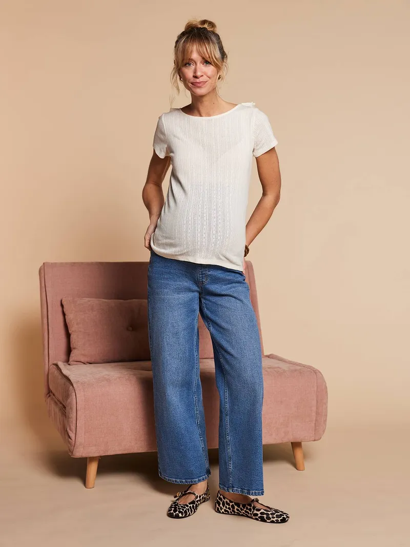 Envie De Fraise Weite Umstandsjeans ENVIE DE FRAISE, Double stone, – Produktbild 1 von 4
