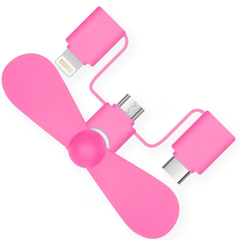 imoshion imoshion 3-in-1 Ventilator für Smartphones Lightning, USB-C & Micro-USB, Rosa, – Produktbild 1 von 1