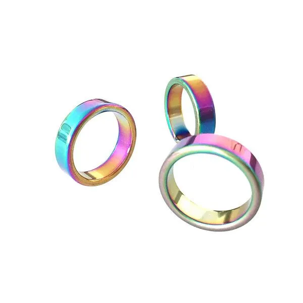 Crystal and Sage Crystal and Sage Hematit Ring in Regenbogenfarben – Produktbild 1 von 3