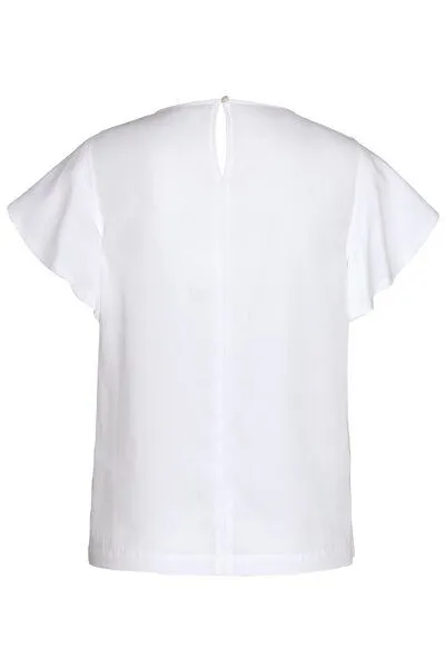 Wunderwerk Wunderwerk Damen Bluse aus Lyocell (TENCEL) "Volant blouse 1/2 TENCEL", Weiß (100 white), – Produktbild 3 von 3