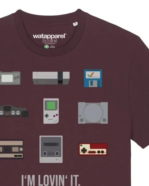 watapparel watapparel T-Shirt Unisex Videogames, Red brown, – Produktbild 3 von 3