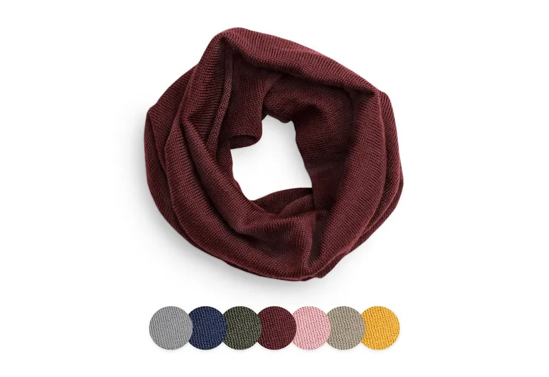 Ehrenkind Strickschal Schlauchschal für Kinder, aus Merino Schurwolle, (Feinstrick), Bordeaux, – Produktbild 1 von 5