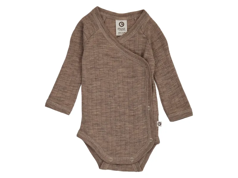 Müsli by Green Cotton Müsli by Green Cotton Wickelbody SW rip, Braun, – Produktbild 1 von 1