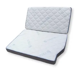 Klappmatratze für Mercedes Benz Marco Polo (V Klasse), MatratzenL.A.B®, 8 cm hoch, (Kaltschaum & Viscoschaum, Härtegrad H2 mittel), 8x108x200 cm TENCEL™ Lyocell, Velours Polsterstoff in Alcantara Optik – Produktbild 1 von 1