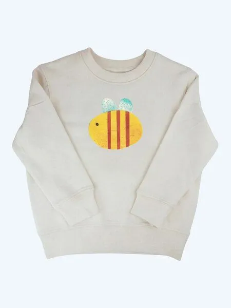 MelaDi MELAdi Kinder Sweater aus Biobaumwolle - Hummel auf Natural Raw – Produktbild 2 von 4