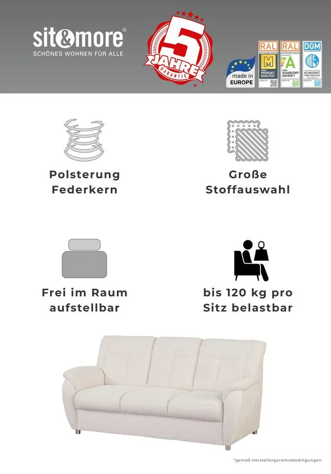 sit&more Hocker Sonoma, mit Stauraumfach, Beige, – Produktbild 4 von 5