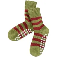 hirsch natur Kinder Stoppersocken Bio-Schurwolle maigrün-geringelt Gr.21-22 – Produktbild 1 von 1