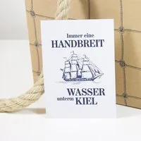 Bow & Hummingbird Bow & Hummingbird Postkarte Wasser unterm Kiel – Produktbild 1 von 1