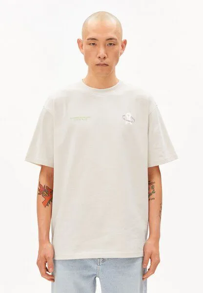 ARMEDANGELS ARMEDANGELS MAARKOS UN-WASTED Herren T-Shirt aus recyceltem Baumwoll Mix, Pure, – Produktbild 1 von 3