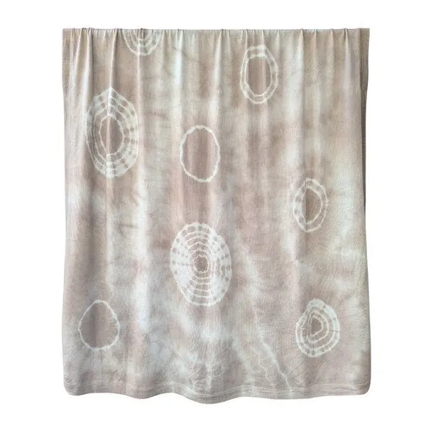 Wooliie Wooliie Handgefertigte Babydecke aus 100 % Merinowolle – pflanzlich gefärbt, Sand shibori (braun), – Produktbild 1 von 3