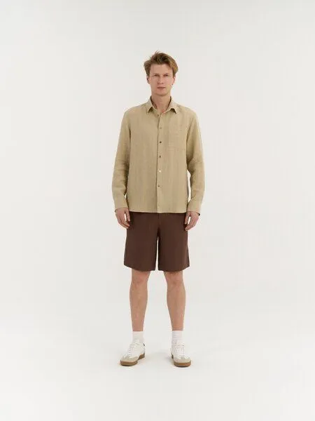 AmourLinen AmourLinen Leinenhemd mit Knopfleiste JULIAN, Beige (braun), – Produktbild 1 von 1