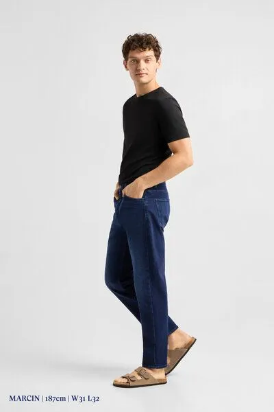 DAWN Herren Jeans RISE Relaxed Tapered DAWN Bio-Baumwolle, Dark blue, – Produktbild 5 von 6