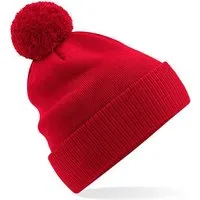 Beechfield Beechfield Damen / Herren Bommelmütze Beanie Mütze Wintermütze Strickmütze, Classic red, – Produktbild 1 von 1