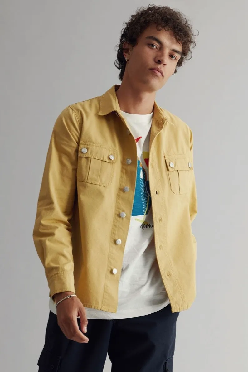 KOMODO KOMODO Herren vegan Overshirt Jean Sand, Gelb, – Produktbild 2 von 2