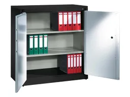 C+P C+P Feuergeschützte Flügeltürenschrank anthrazit/alusilber B 120 cm, H 122,6 cm – Produktbild 1 von 1