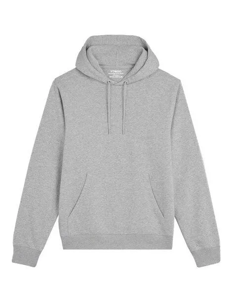 YTWOO YTWOO Nachhaltiger Unisex Hoodie aus Bio-Baumwolle und recyceltem PET; Terry, Grau meliert, – Produktbild 4 von 4