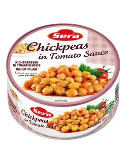 SERA FOOD Fertiggericht Kichererbsen in Tomatensauce – mediterran & servierfertig, (Vegane Konserven), Spezialität, servierfertig, vegan/vegetarisch, hochwertige Zutaten – Produktbild 1 von 1
