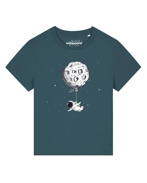 watapparel watapparel T-Shirt Frauen Funny Spaceman, Stargazer, – Produktbild 1 von 2