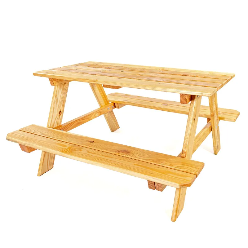 Lemodo Lemodo Picknicktisch Kinder aus Lärchenholz natur Kindersitzgruppe Outdoor – Produktbild 1 von 1