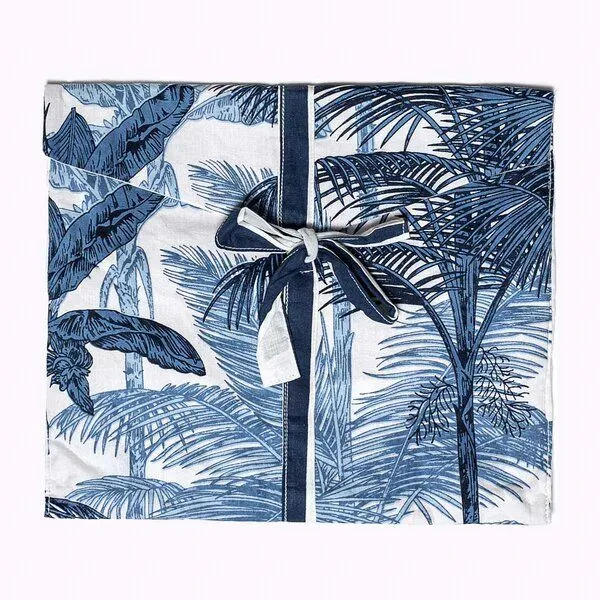 KIKOONI KIKOONI Baumwoll Kimono Cozy K, Blue jungle, – Produktbild 1 von 4