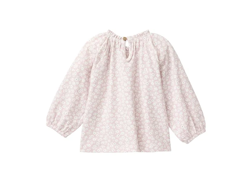 People Wear Organic People Wear Organic Langarm-Shirt kleine Veilchen hellrosa Gr. 74/80, Rosa, – Produktbild 2 von 2
