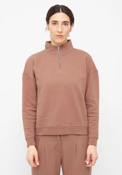 Givn Berlin Givn Berlin Troyer-Sweater DAKOTA aus Bio-Baumwolle, Braun, – Produktbild 1 von 4