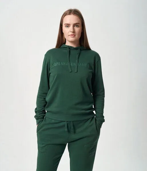 Copenhagen Bamboo Grüner Bambus-Kapuzenpullover mit Logo – Produktbild 3 von 4