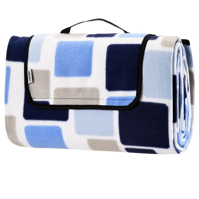 Casaria® Casaria Detex Picknickdecke Quadrate/Blau 2x2m – Produktbild 1 von 1