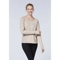 Detto Fatto Detto Fatto Fein geripptes Longsleeve aus Viskose-Elasthanmix, Hell grau (mushroom), – Produktbild 1 von 1