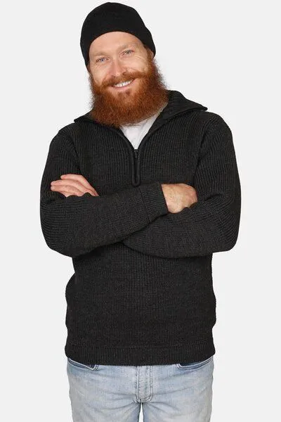 Hanseheld Hanseheld Herren Troyer Merino GOTS, Anthrazit, – Produktbild 2 von 4