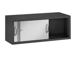 C+P C+P Aufsatzschrank Schiebetürenschränke aus Stahl 120 cm breit anthrazit/alusilber T 50 H 50 – Produktbild 1 von 1