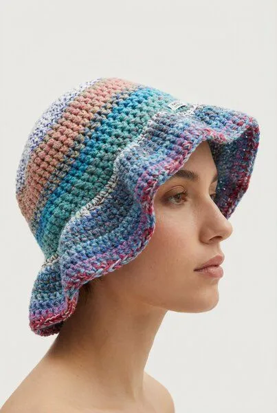 KnitToChange KnitToChange Handgehäkelte Bucket Hat aus Baumwolle – Multicolor – Produktbild 3 von 4
