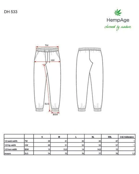 HempAge HempAge Jogginghose Hanf/Biobaumwolle, Anthrazit (grau), – Produktbild 4 von 4