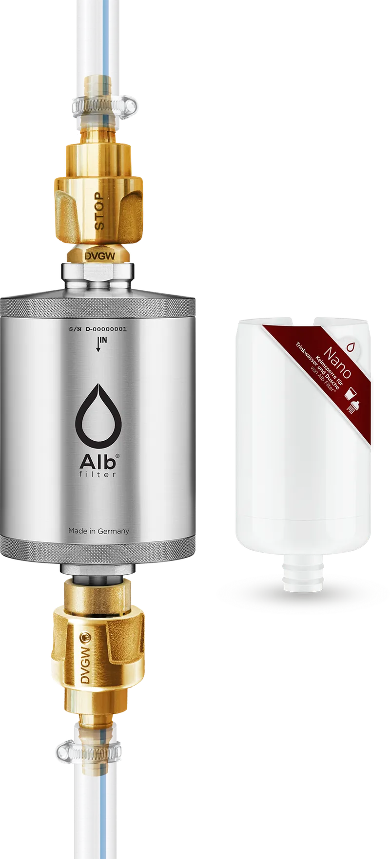 Alb Filter Alb Filter® TRAVEL Nano Trinkwasserfilter - Keimsperre für den Festeinbau Edelstahl Natur – Produktbild 1 von 2