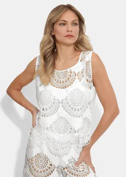 Nina v. C. Nina v. C. Spitzentop mit Lochstickerei – Produktbild 1 von 1