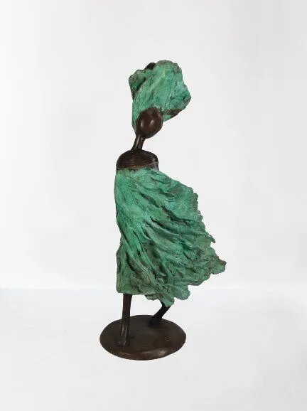 Moogoo Creative Africa Moogoo Creative Africa Bronze-Skulptur "Femme du Sahel" by Patrice Balma Unikate 36-42cm – Produktbild 3 von 8