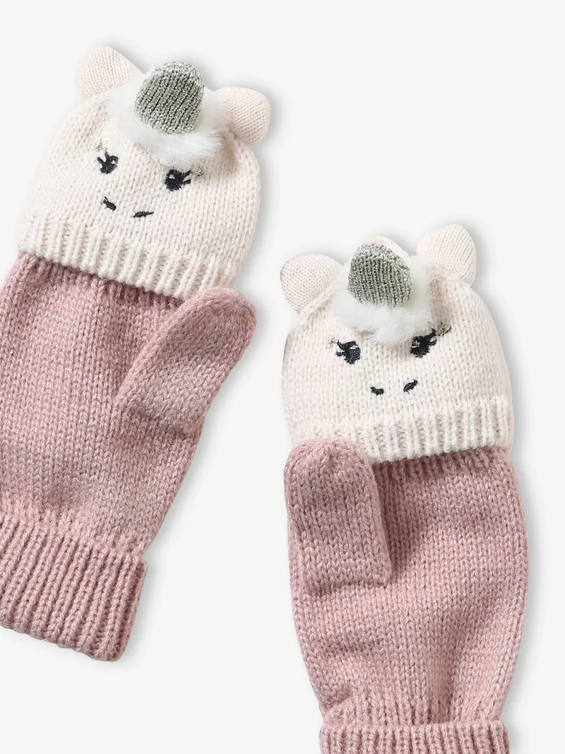Vertbaudet Mädchen 2-in-1-Handschuhe, Rosa, – Produktbild 3 von 4