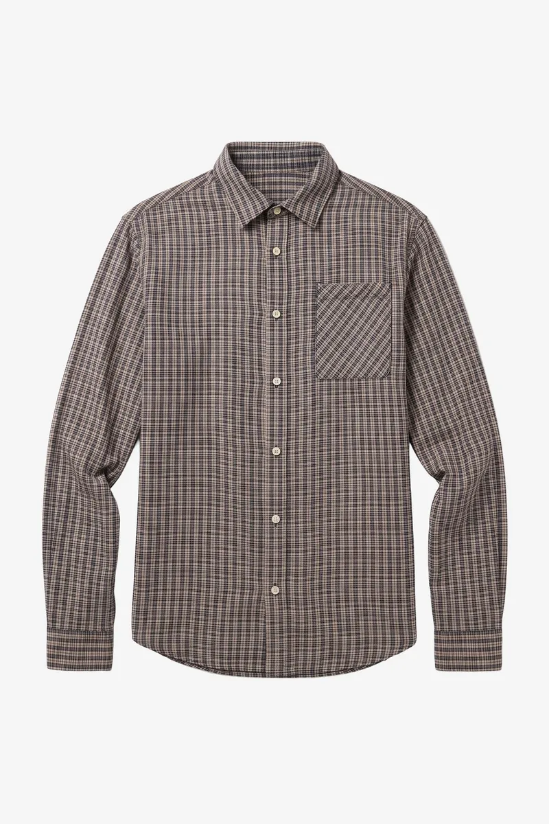KnowledgeCotton Apparel KnowledgeCotton Apparel Herren vegan Hemd Dune Regular Karo Blau Kariert, Blau, – Produktbild 1 von 1