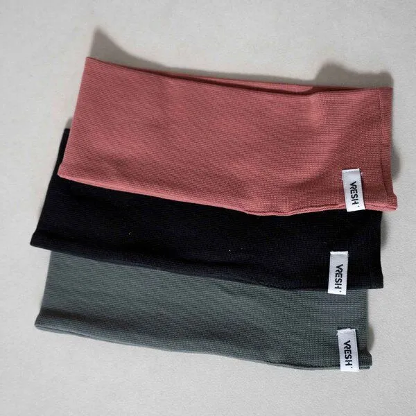 Vresh Clothing Vresh Clothing Aviva - Stirnband aus Biobaumwolle, Schwarz, – Produktbild 2 von 3
