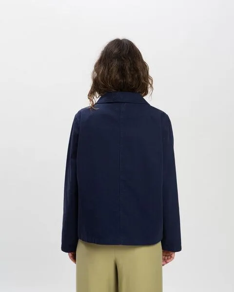 MATONA Matona Hemdjacke aus Baumwolle für Frauen / Twill Classic Jacket, Navy, – Produktbild 2 von 4