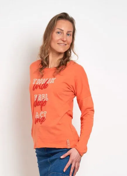 SPARKLES OF LIGHT SPARKLES OF LIGHT Yoga Shirt | THINK FEEL ACT, Rot-orange (orange), – Produktbild 1 von 2