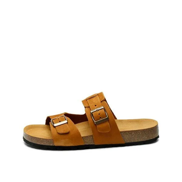 Grand Step Shoes Grand Step Shoes Pantoletten Luca aus Nubuk Leder, Whisky (braun), – Produktbild 2 von 4
